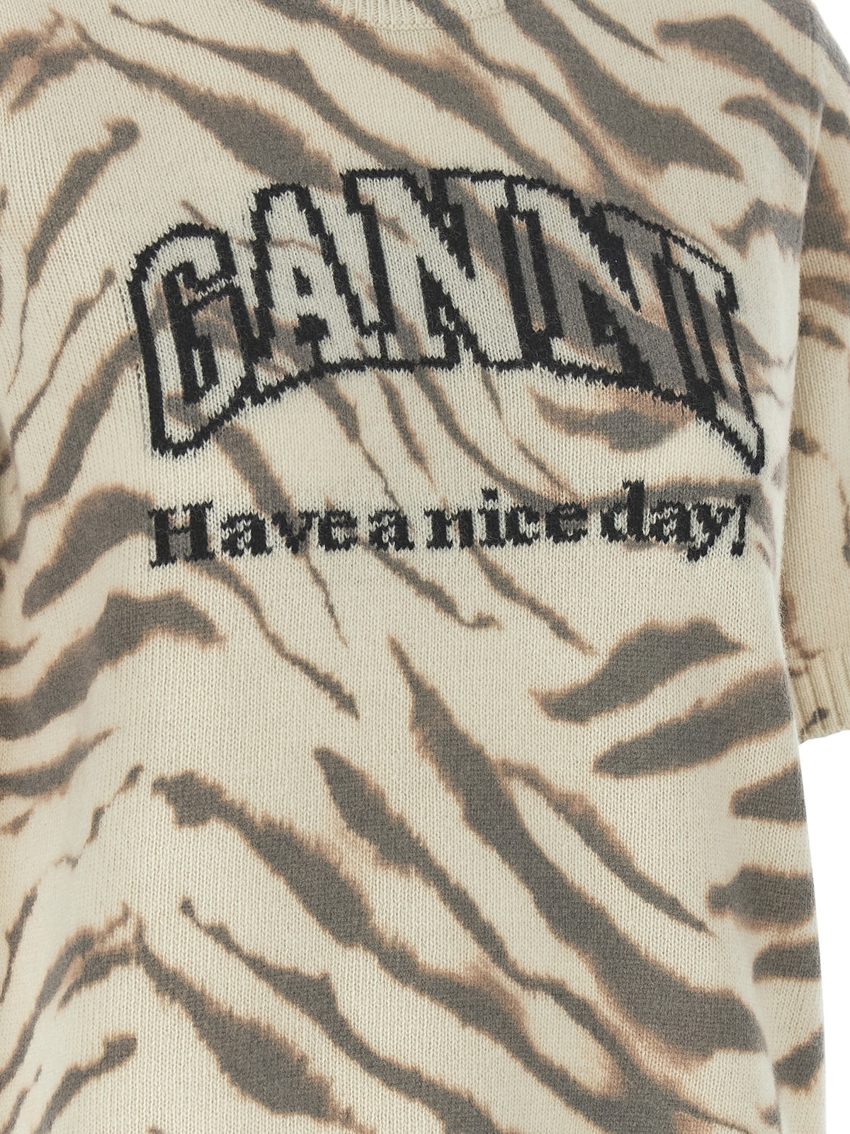 Cardigan Ganni en laine multicolore