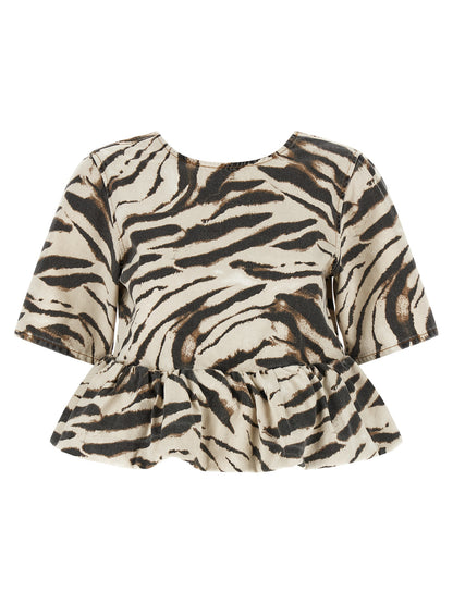 Ganni Multicolor Organic Cotton Shirt