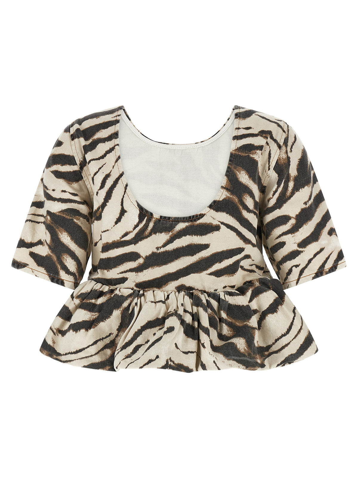 Chemise Ganni en coton biologique multicolore