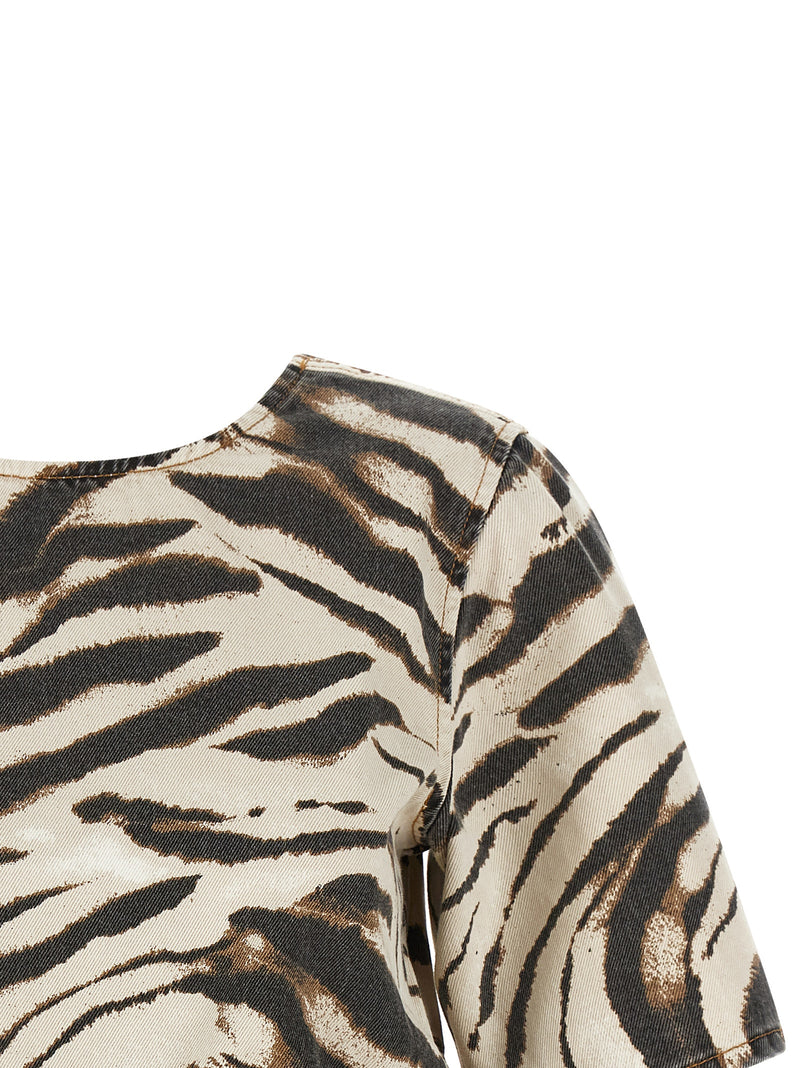 Chemise Ganni en coton biologique multicolore