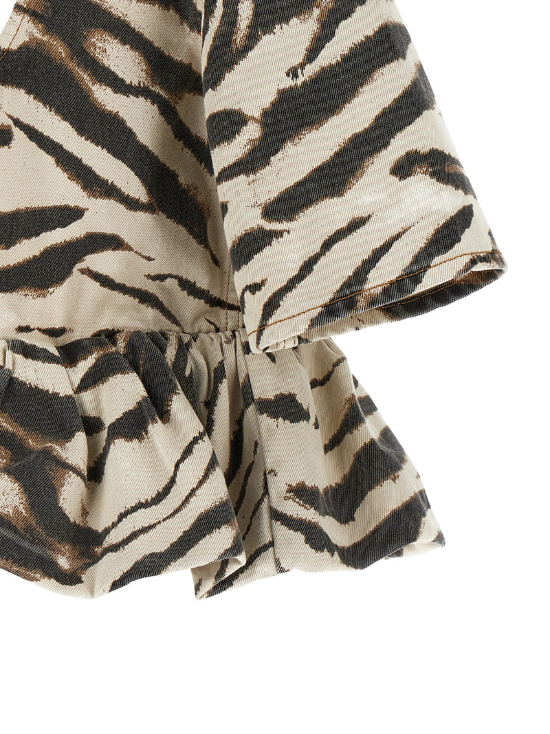 Chemise Ganni en coton biologique multicolore