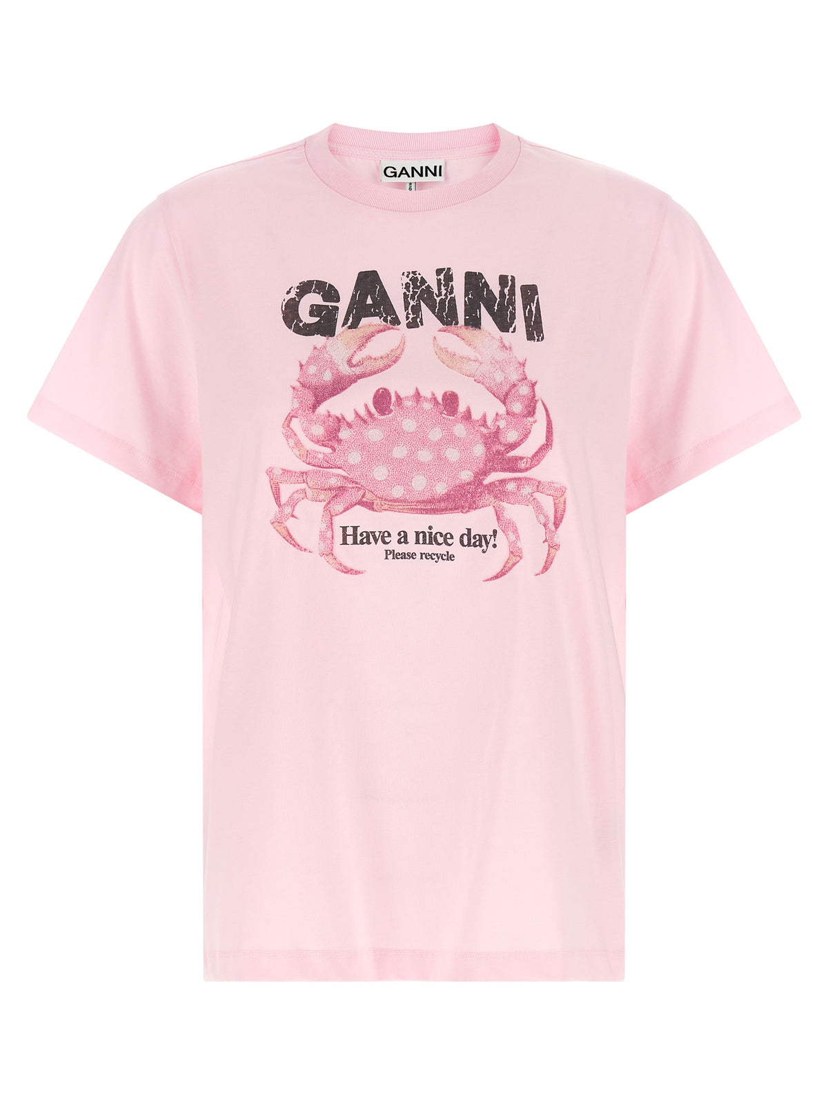 Ganni Multicolor Organic Cotton T-Shirt