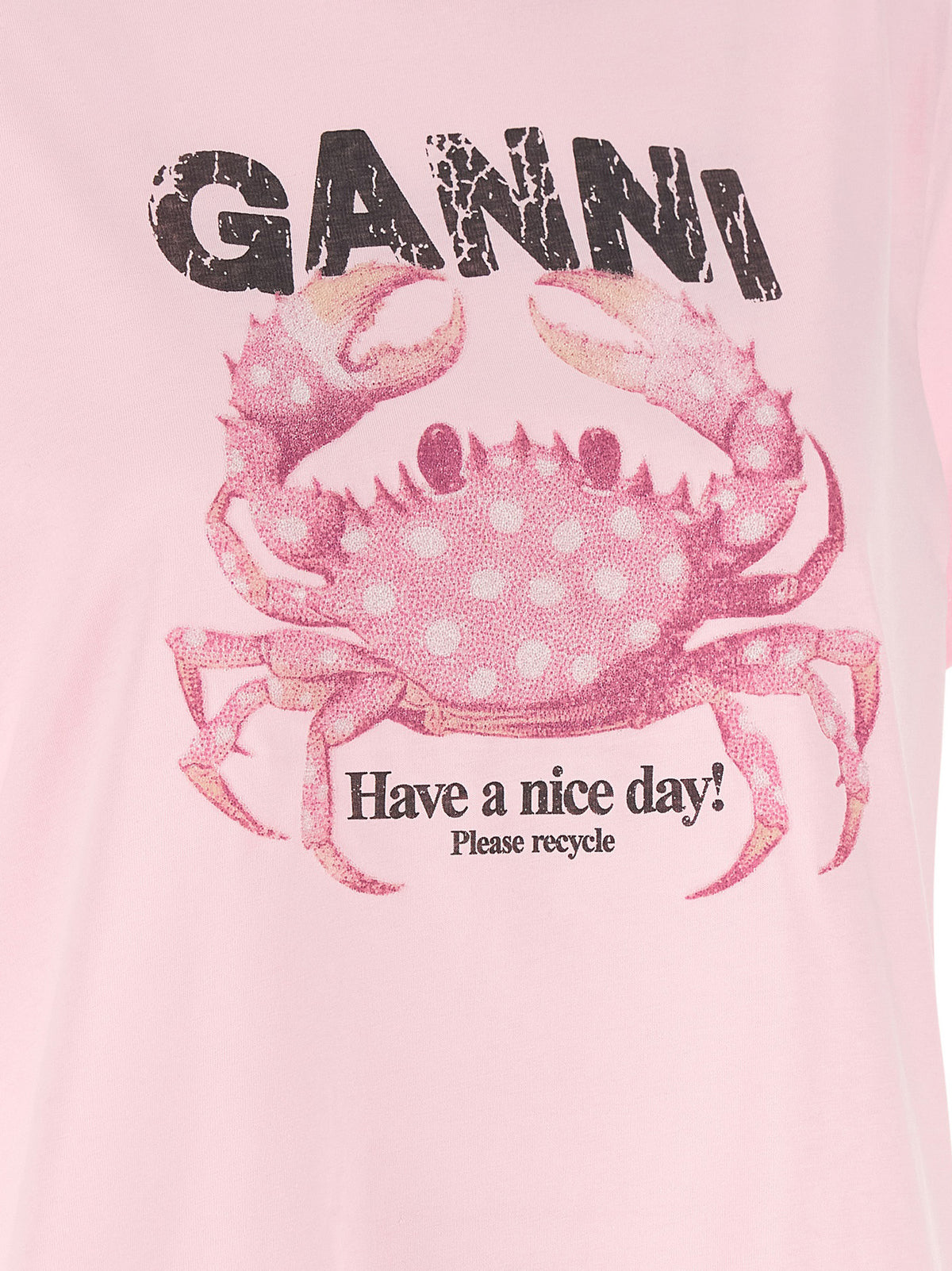 Ganni Multicolor Organic Cotton T-Shirt