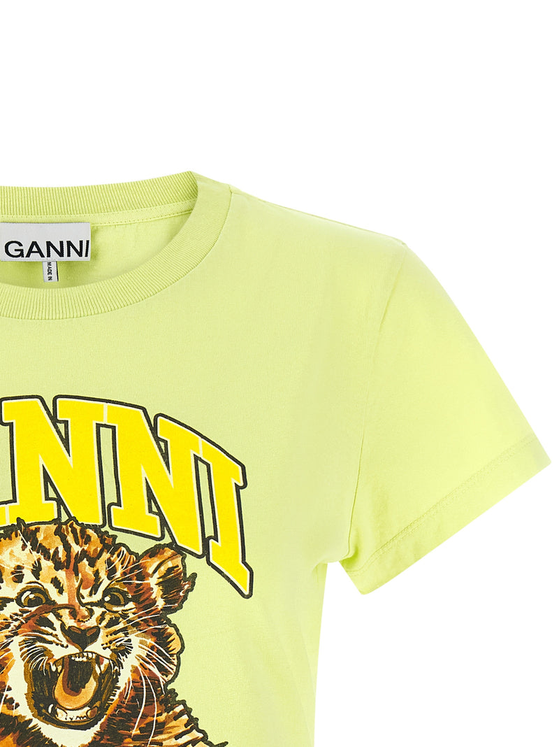 T-shirt bicolore en coton Ganni