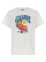 Ganni White Organic Cotton T-Shirt