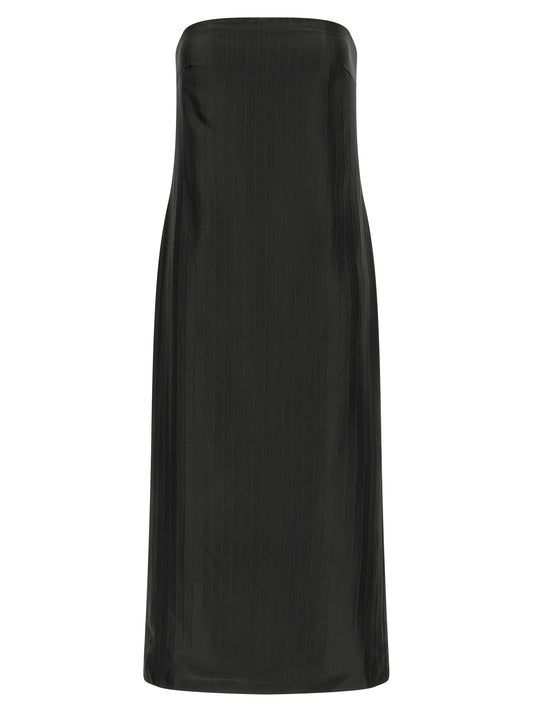 Robe midi Loulou De Saison noire en viscose