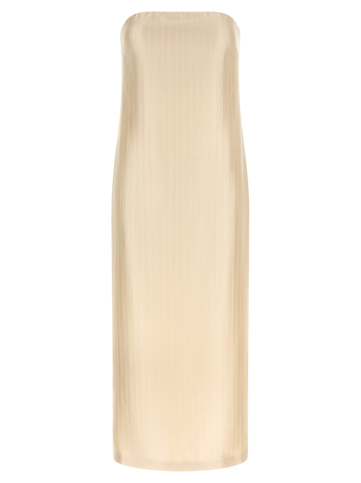 Robe midi Loulou De Saison en viscose beige
