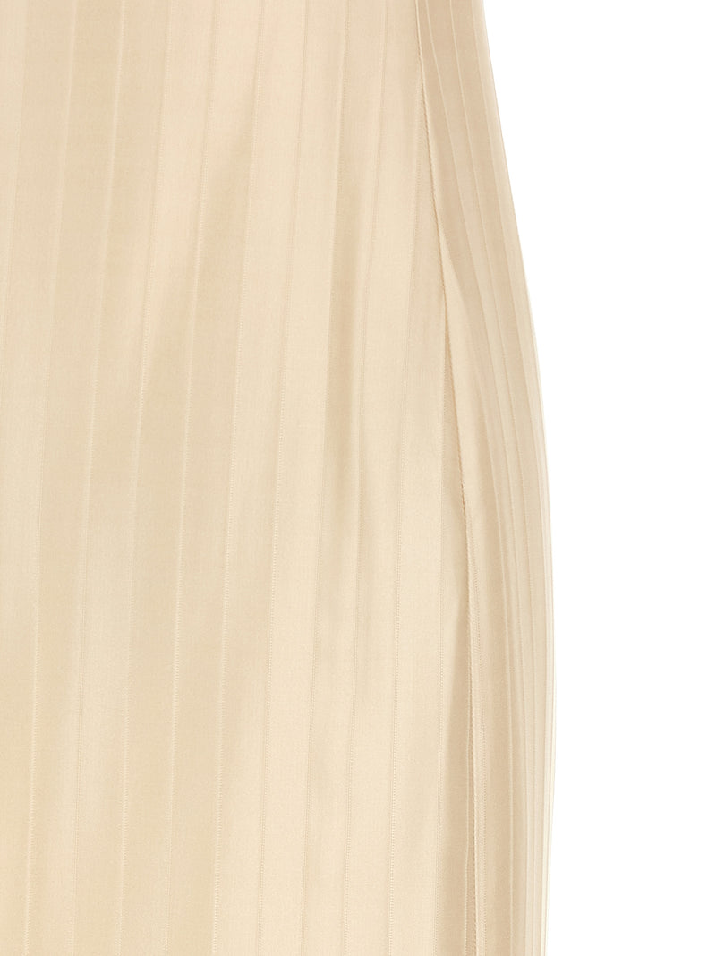 Loulou De Saison Beige Viscose Midi Dress