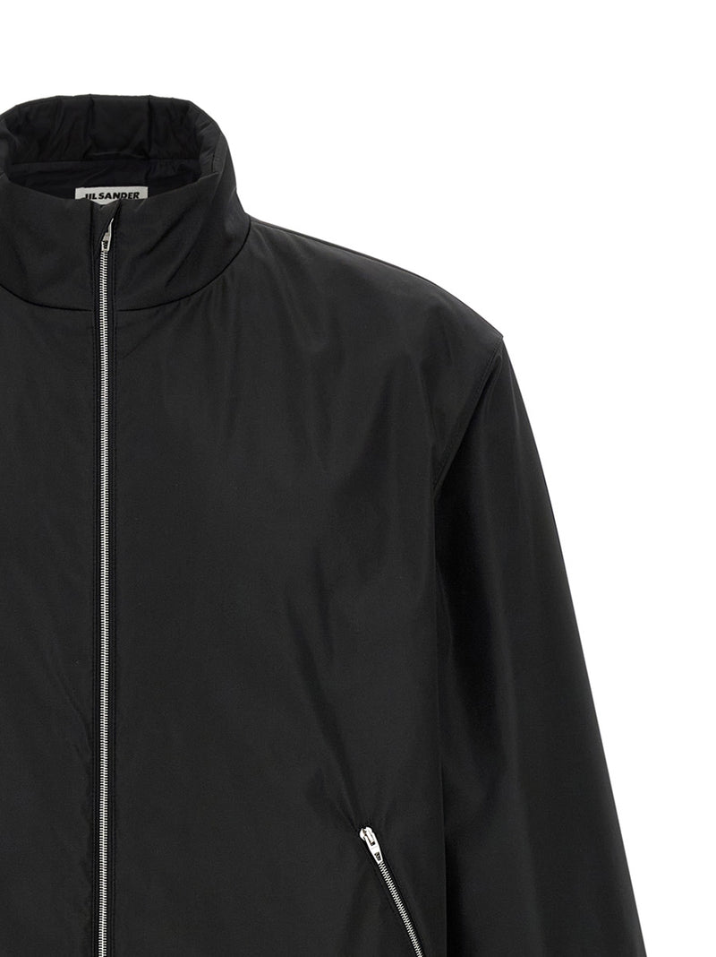 Veste longue Jil Sander en polyester noir