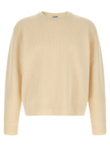 Cardigan en Laine Blanche Jil Sander