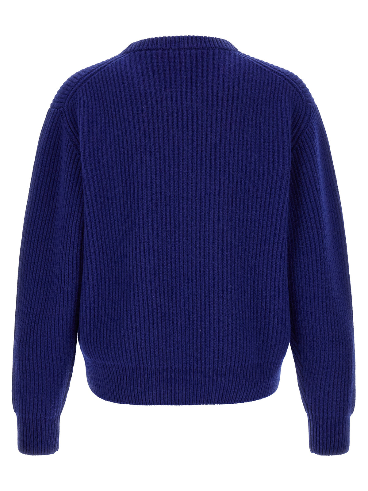 Jil Sander Blue Wool Cardigan - Fisherman’s Rib Sweater