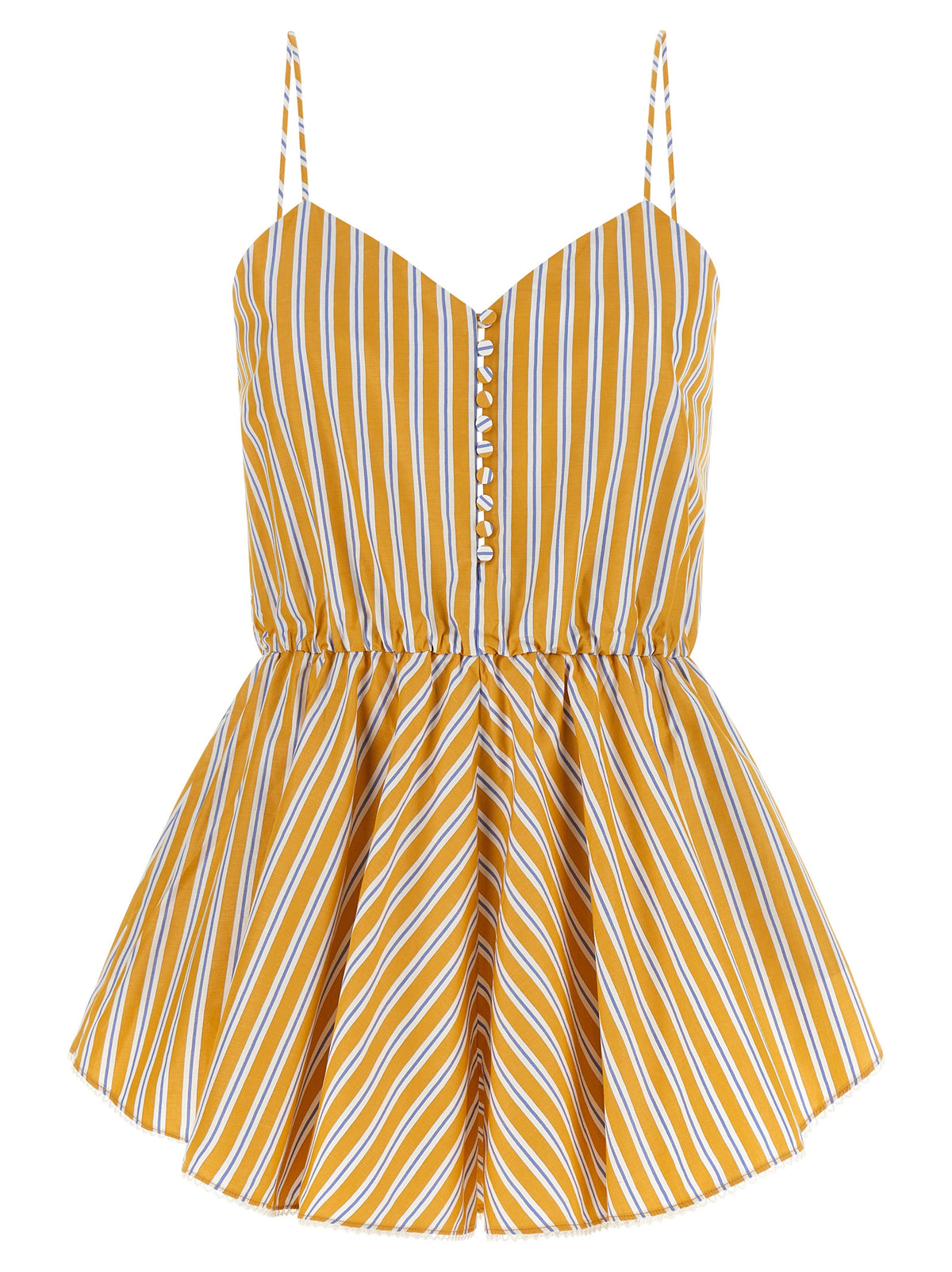 The Andamane Celeste Bicolor Cotton Rompers