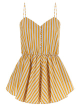 The Andamane Celeste Bicolor Cotton Rompers