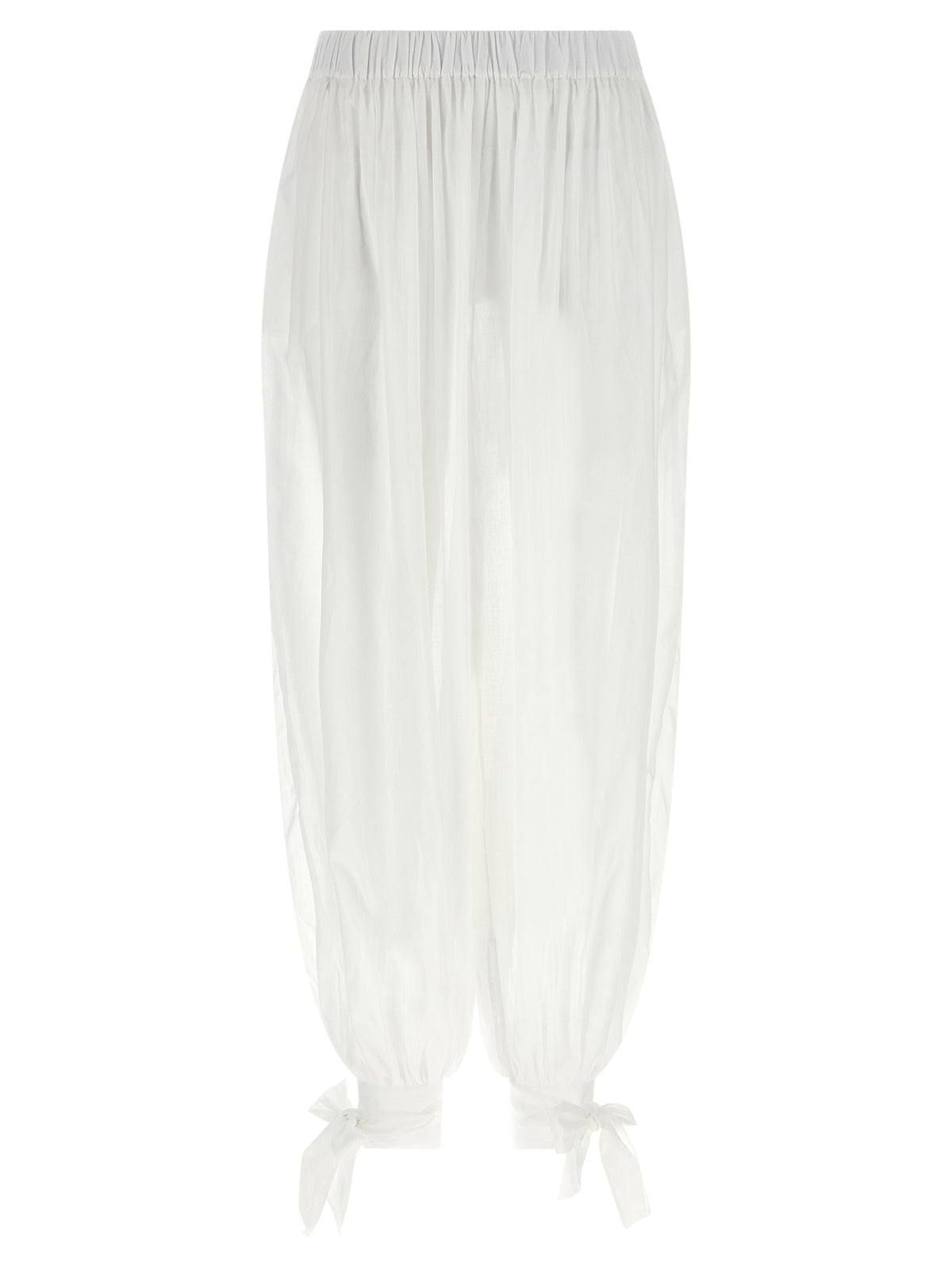 The Andamane Noor White Cotton Casual Pants