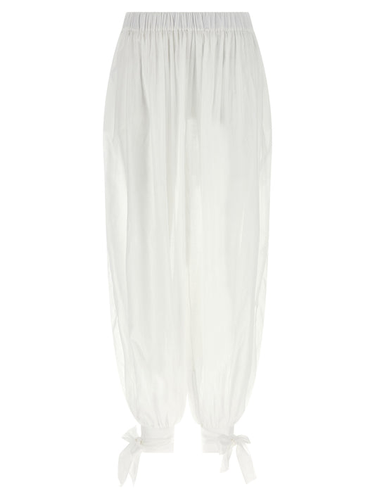 The Andamane Noor White Cotton Casual Pants