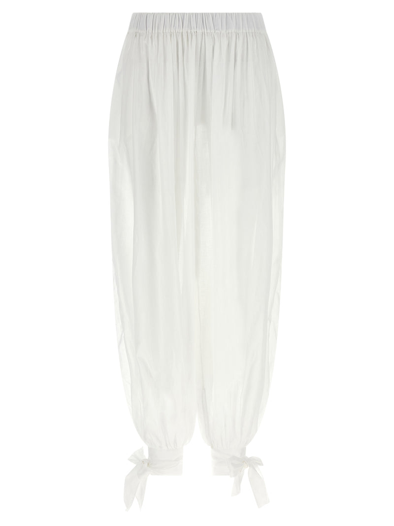 The Andamane Noor White Cotton Casual Pants