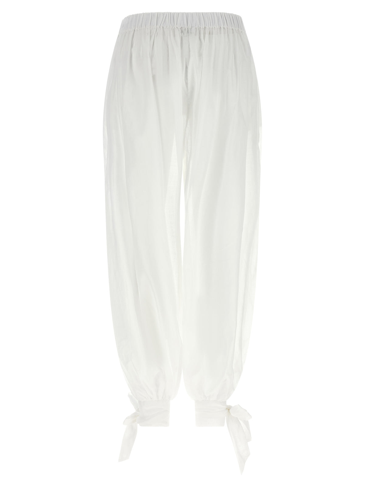 The Andamane Noor White Cotton Casual Pants