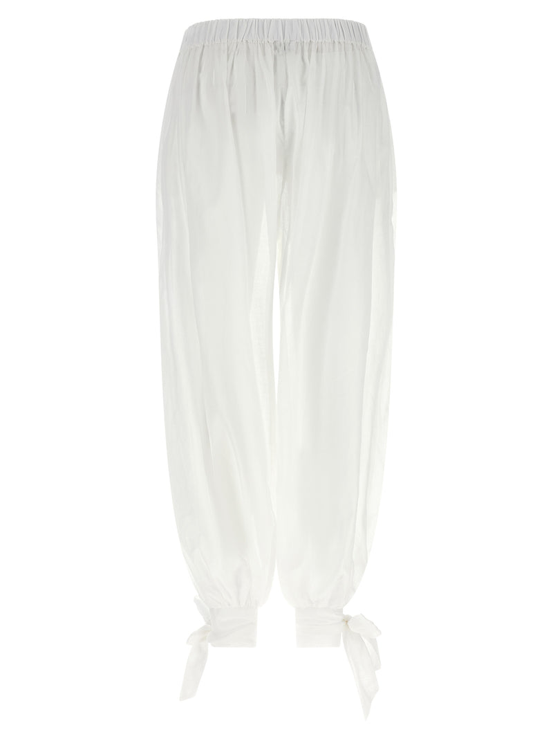The Andamane Noor White Cotton Casual Pants