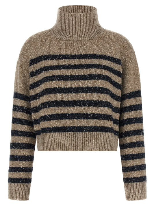 Cardigan en laine multicolore Brunello Cucinelli