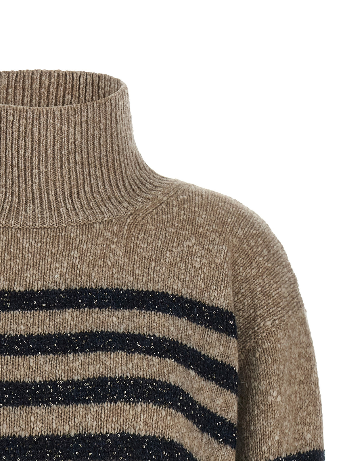 Cardigan en laine multicolore Brunello Cucinelli