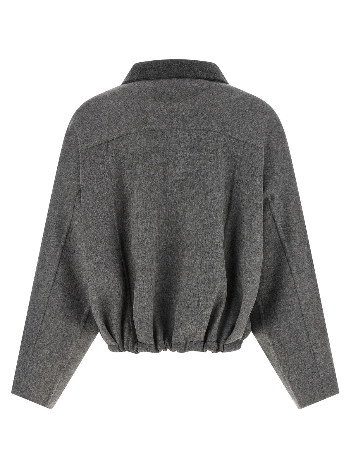 Veste longue Brunello Cucinelli grise en laine vierge