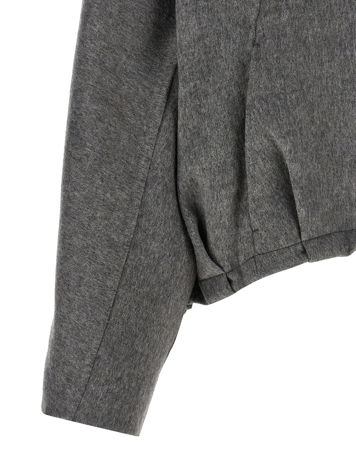 Veste longue Brunello Cucinelli grise en laine vierge