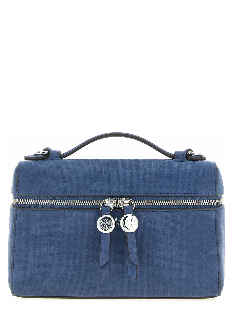Sac à main en cuir d'agneau bleu Tory Burch