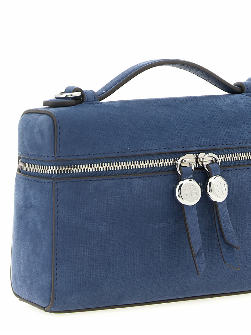 Sac à main en cuir d'agneau bleu Tory Burch