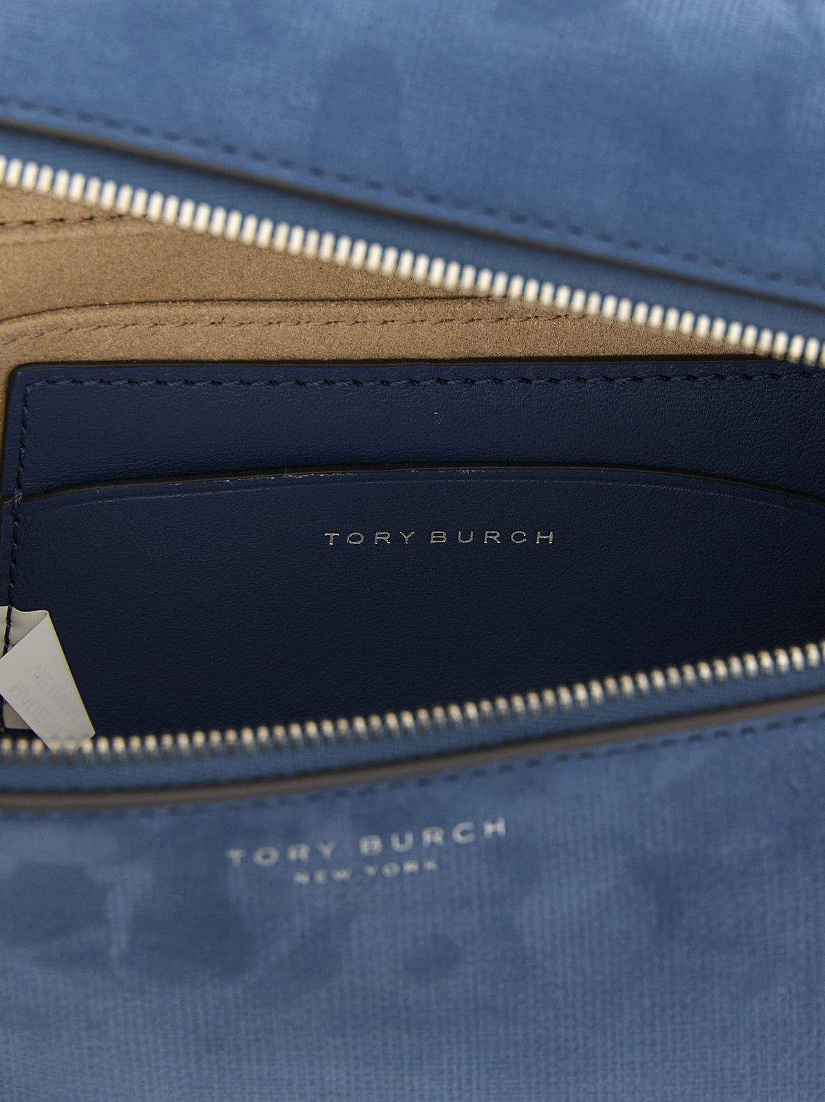 Sac à main en cuir d'agneau bleu Tory Burch