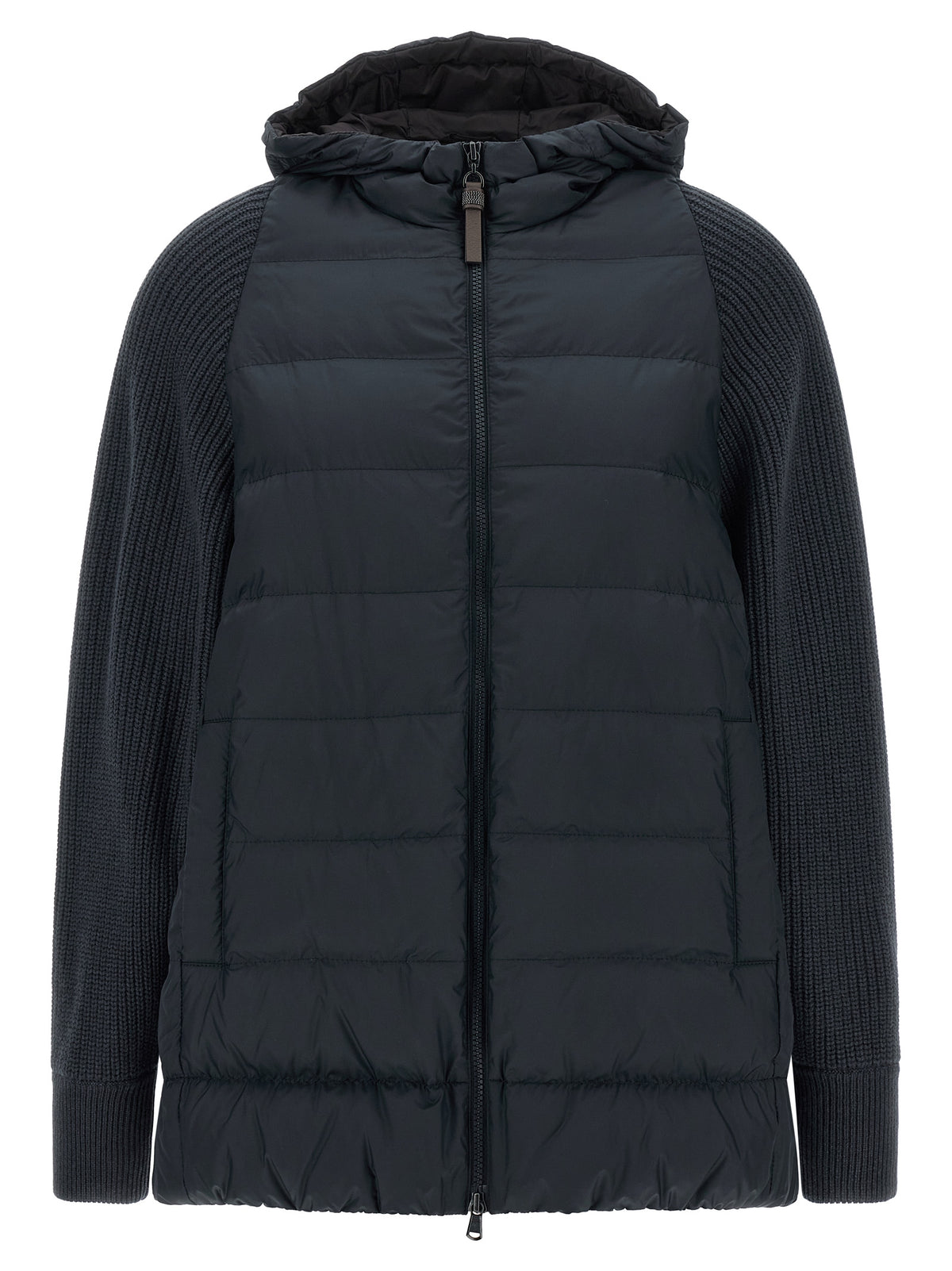 Veste longue Brunello Cucinelli en polyester bleu