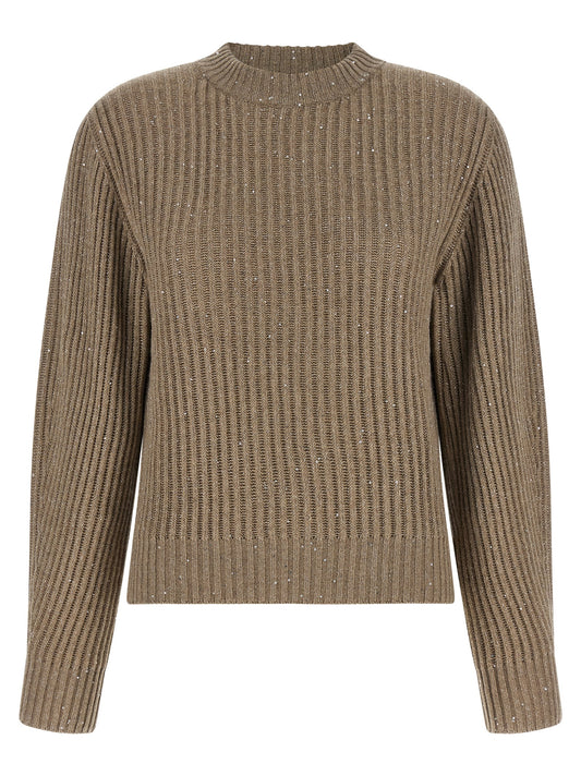 Cardigan Brunello Cucinelli en cachemire beige