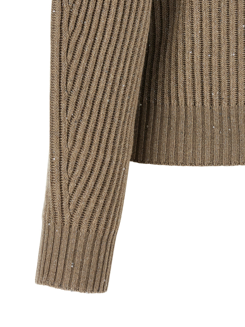 Brunello Cucinelli Beige Cashmere Cardigan