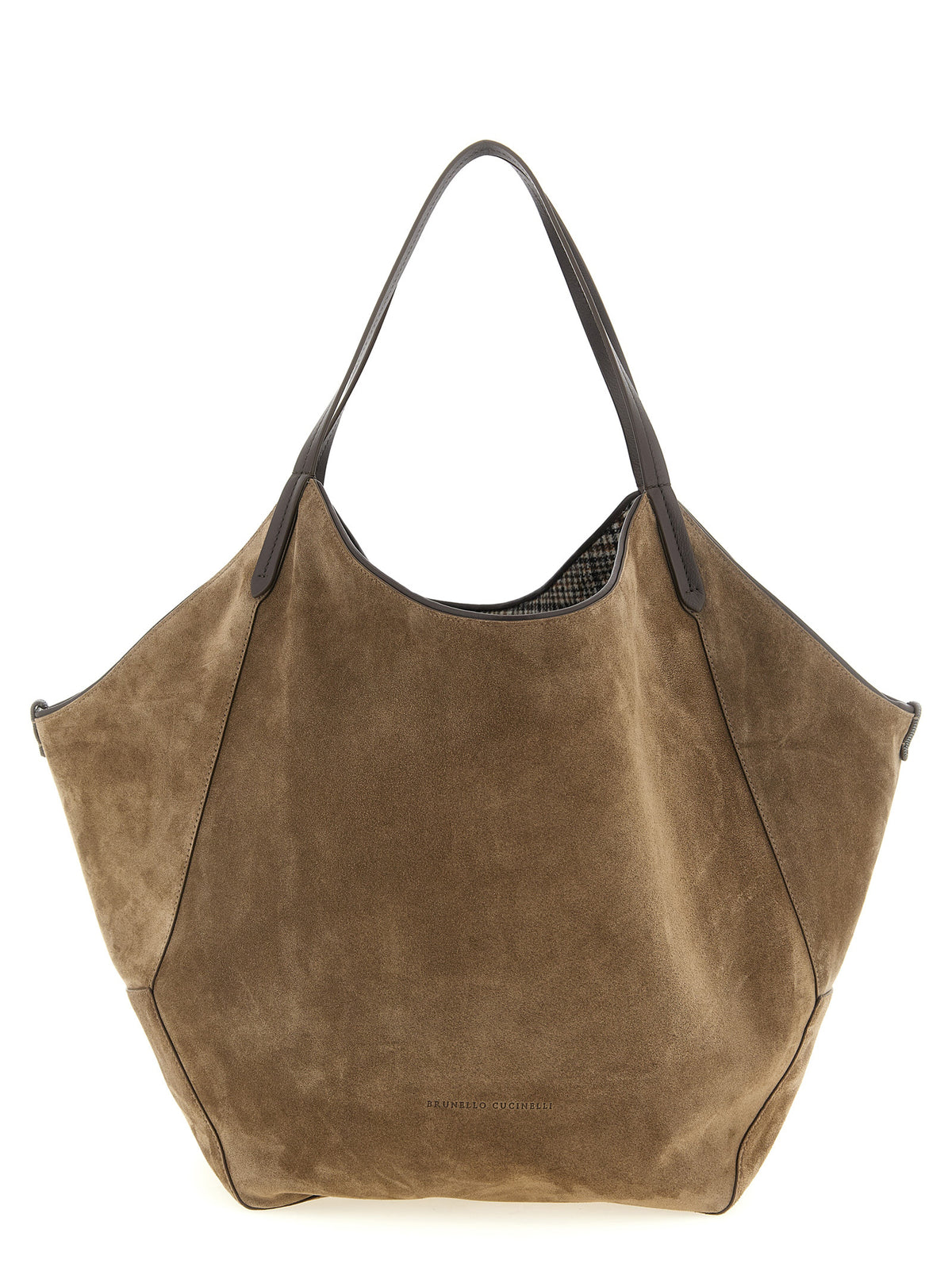 Sac cabas Brunello Cucinelli en alpaga et cuir marron