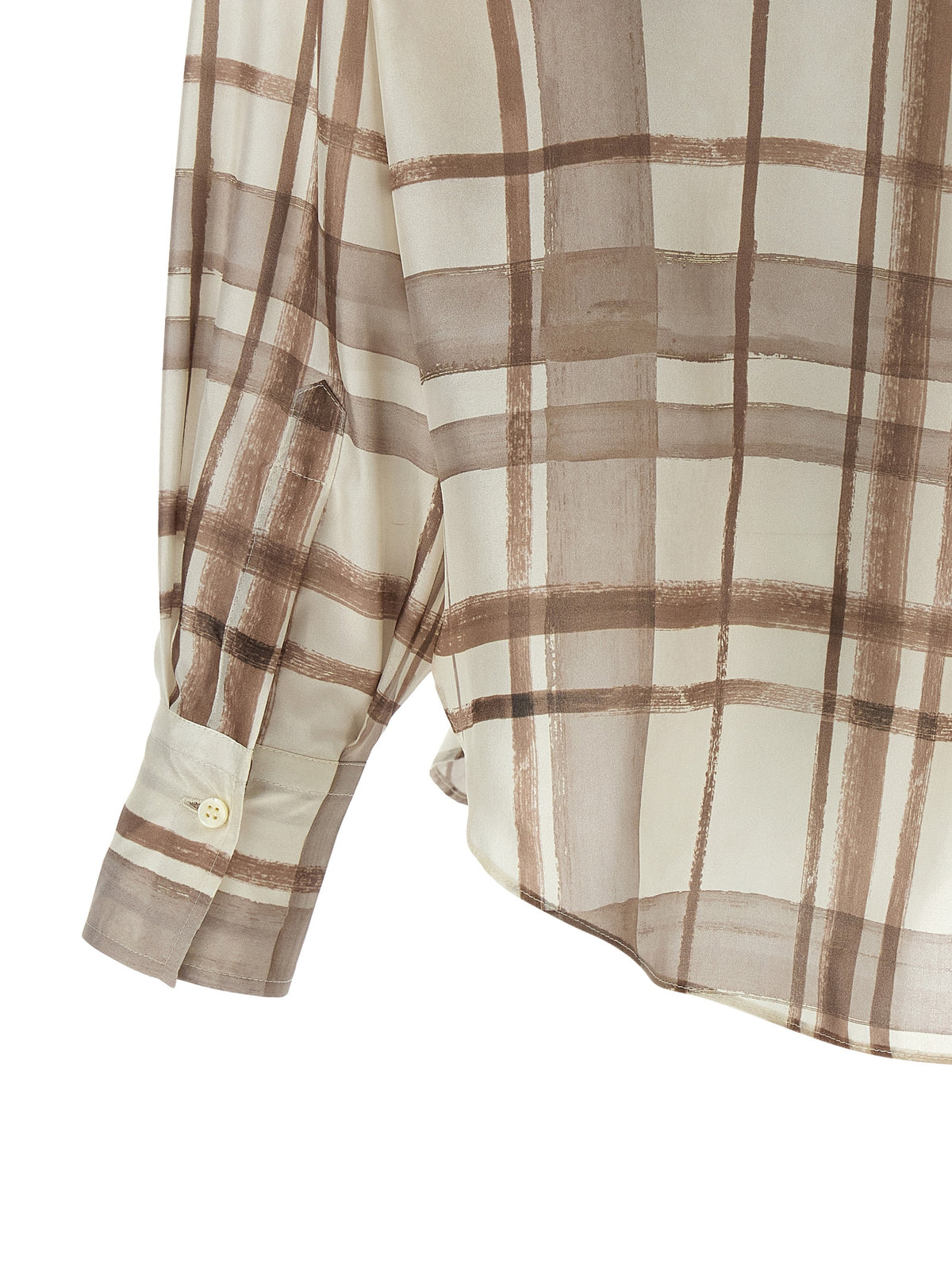 Brunello Cucinelli Chemisier en soie beige