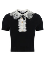 Self-Portrait Bicolor Wool Blouse
