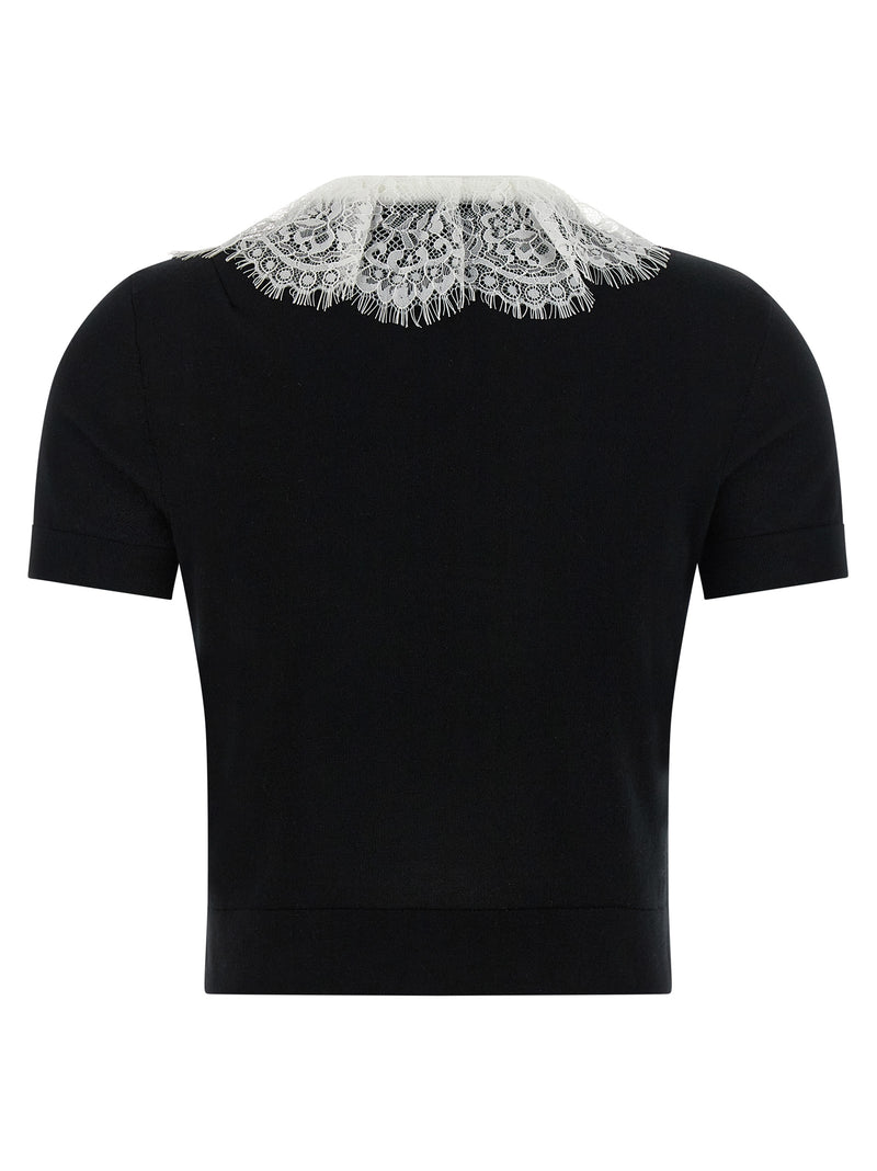 Self-Portrait Bicolor Wool Blouse