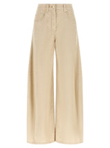Brunello Cucinelli Pantalon décontracté en coton beige