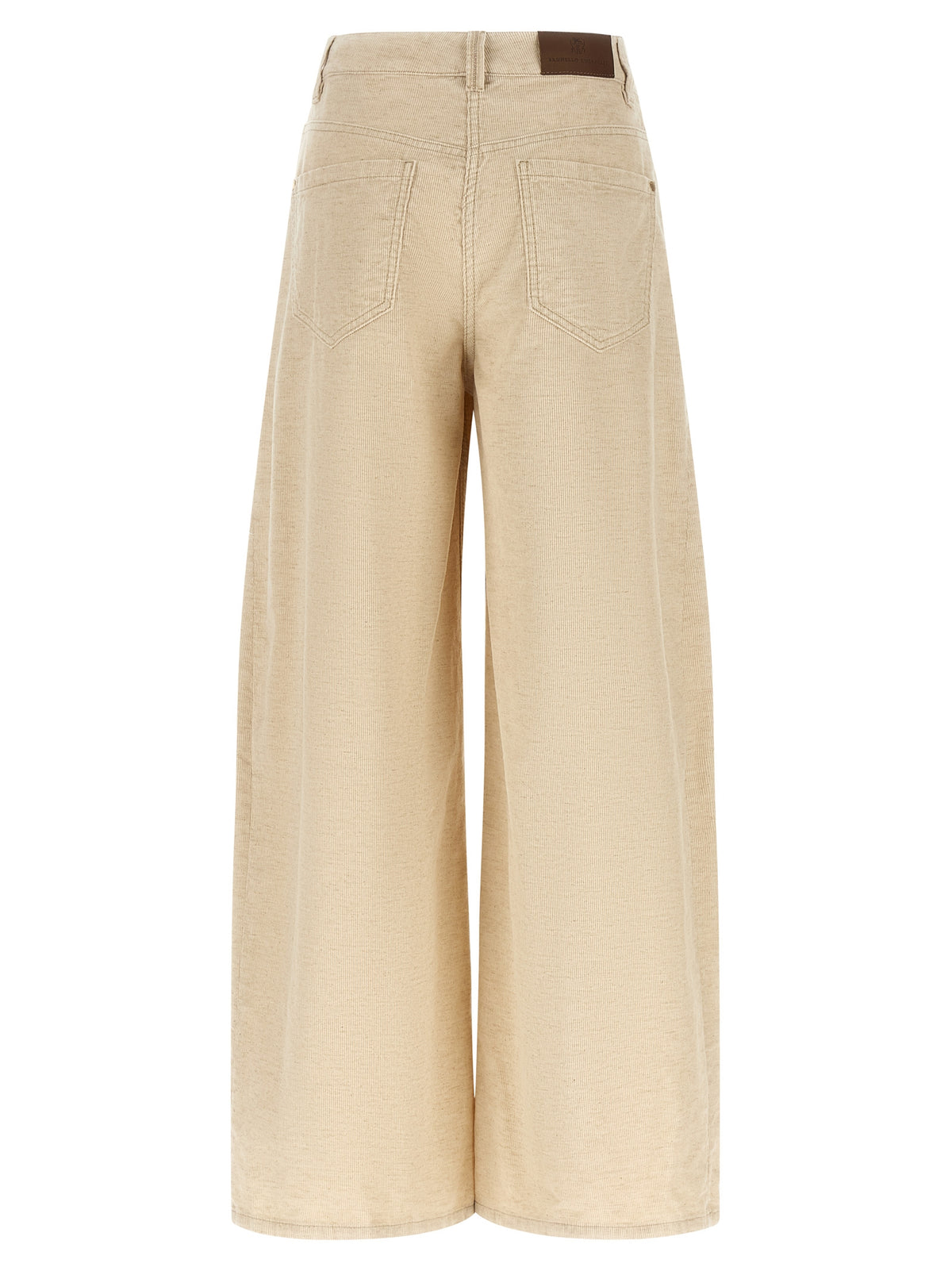 Brunello Cucinelli Pantalon décontracté en coton beige