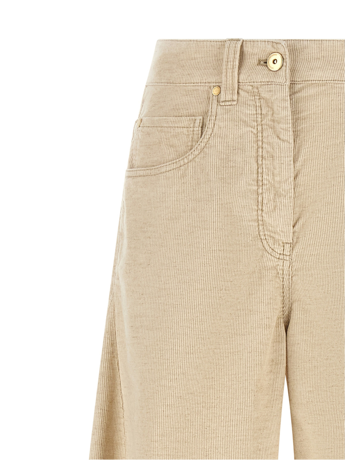 Brunello Cucinelli Pantalon décontracté en coton beige