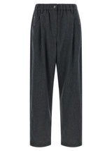 Pantalon en laine gris Brunello Cucinelli