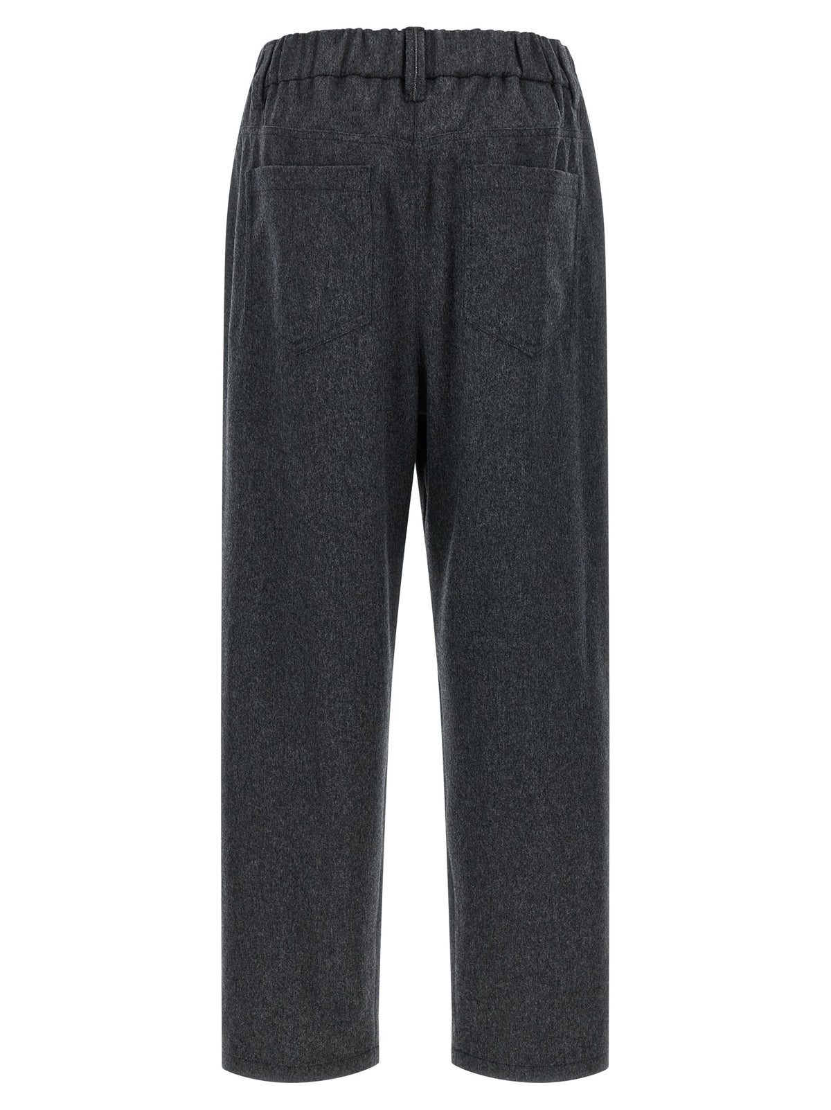 Pantalon en laine gris Brunello Cucinelli