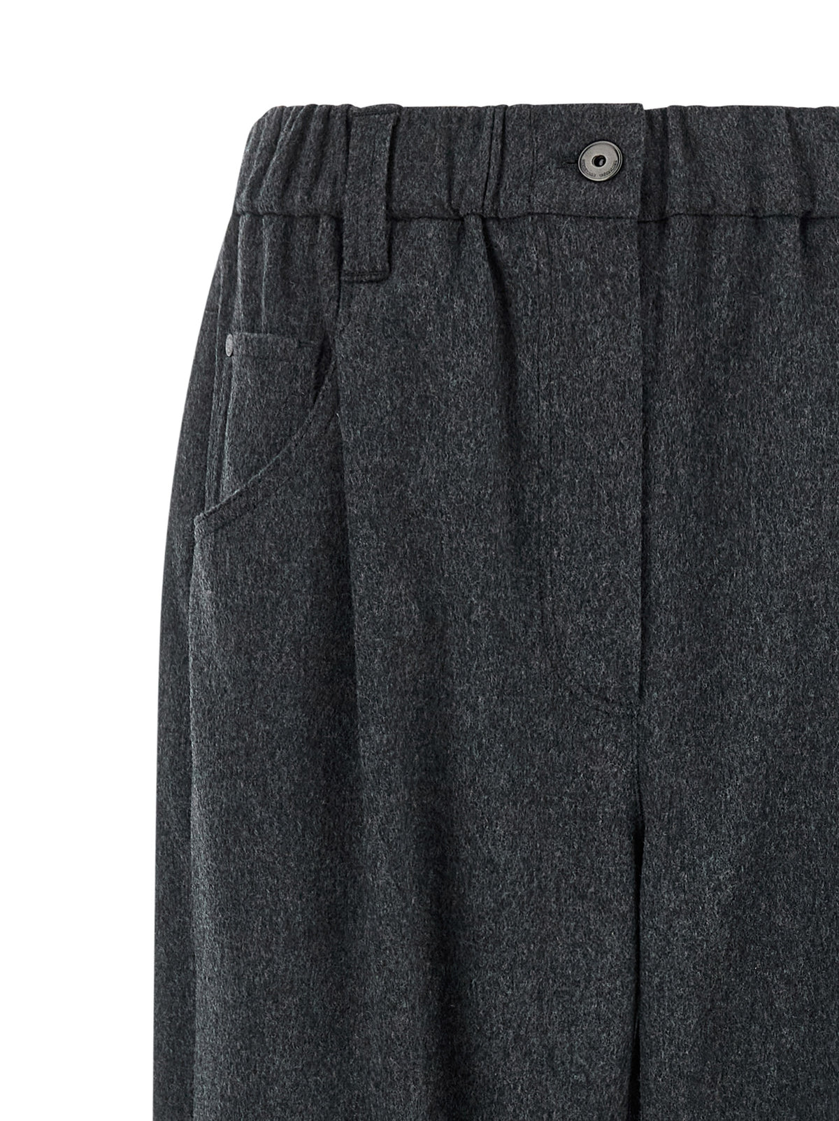 Pantalon en laine gris Brunello Cucinelli
