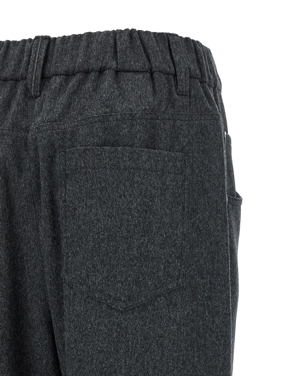 Pantalon en laine gris Brunello Cucinelli