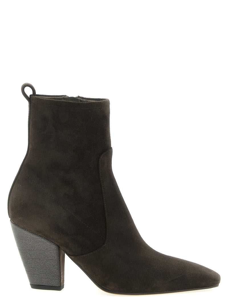 Bottines Brunello Cucinelli en veau marron