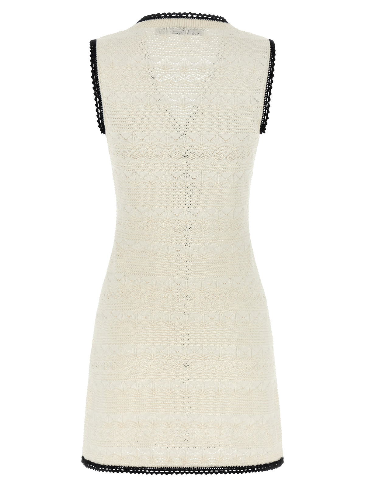 Robe courte bicolore en coton Self-Portrait