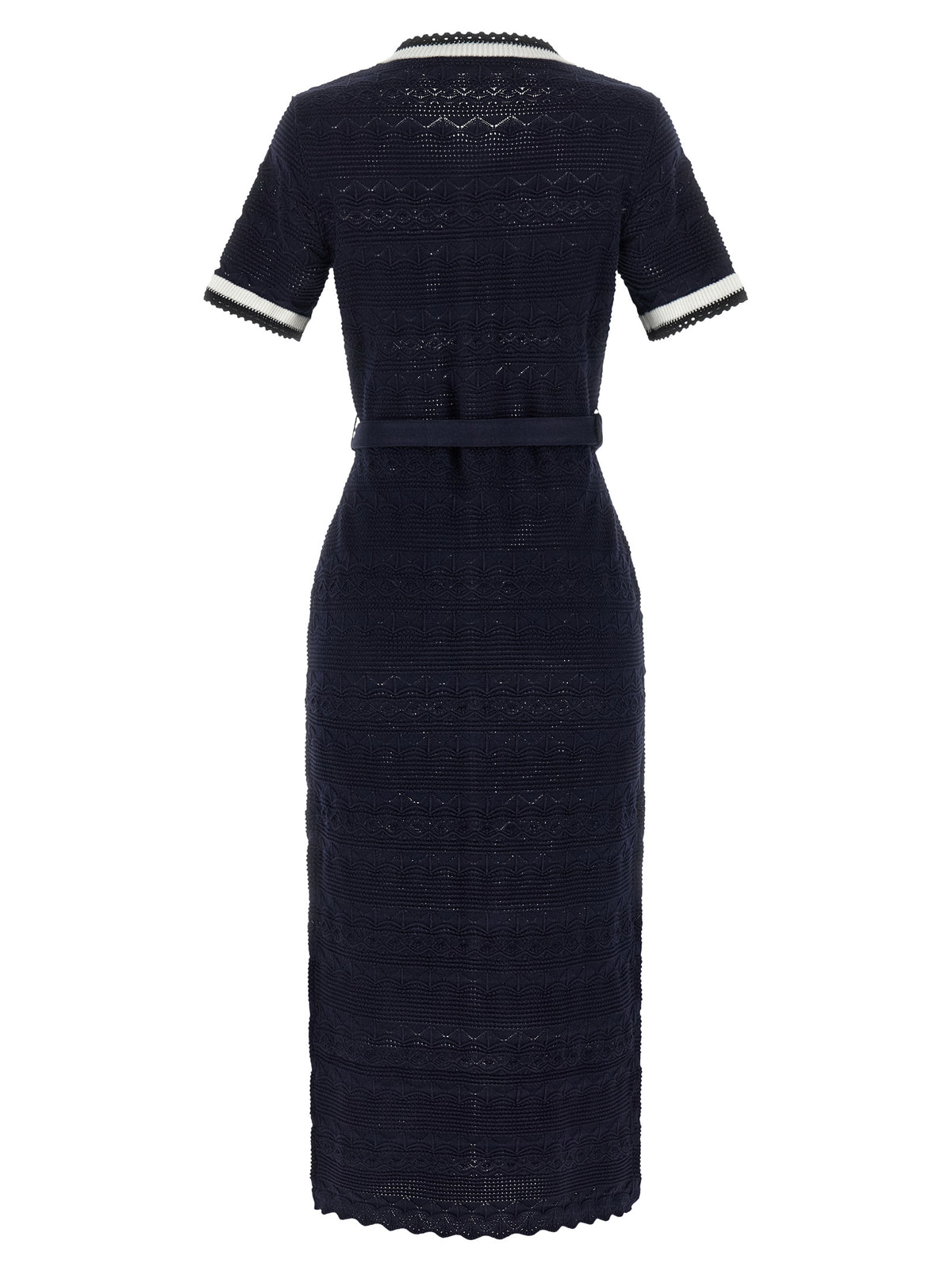 Self-Portrait Blue Cotton Midi Dress