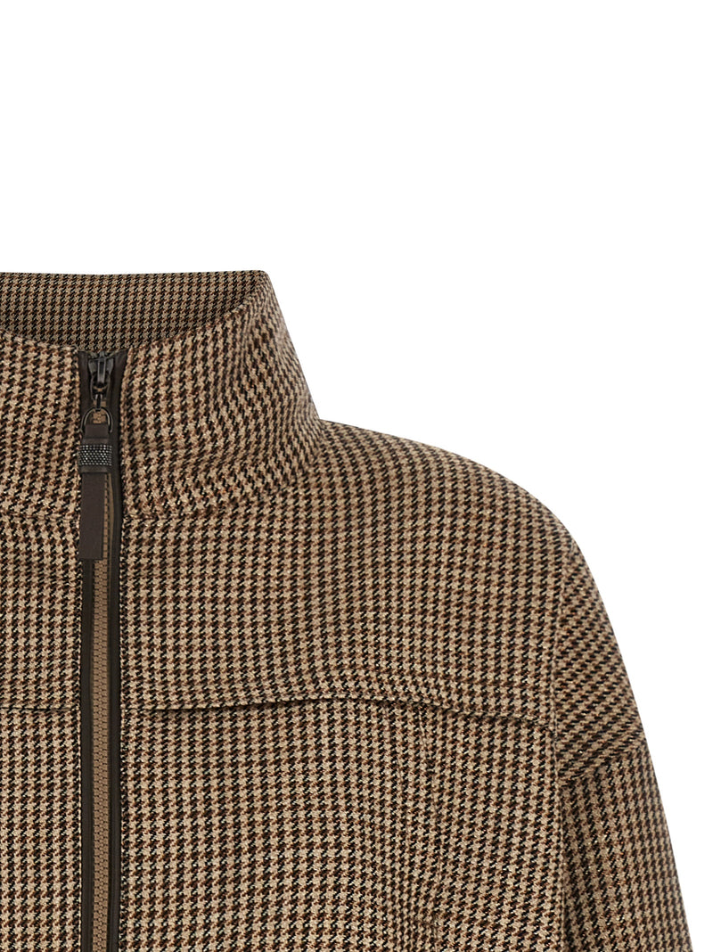 Veste Brunello Cucinelli en laine vierge marron
