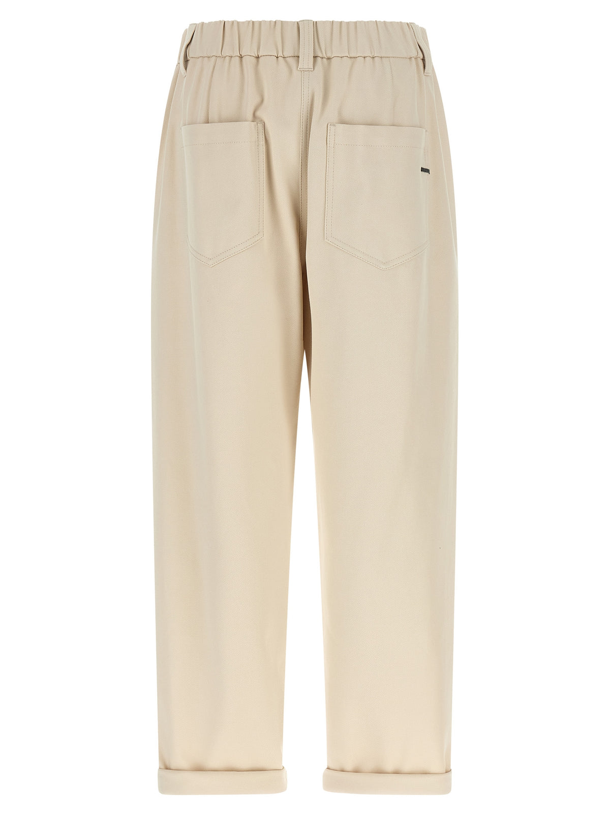 Brunello Cucinelli Beige Cotton Casual Pants