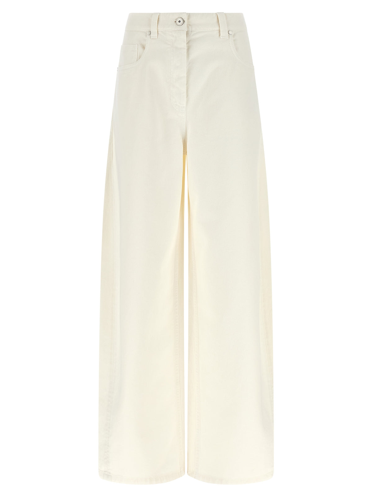 Brunello Cucinelli Jean Relax Décontracté en Coton Blanc