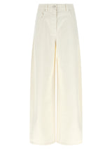 Brunello Cucinelli Jean Relax Décontracté en Coton Blanc